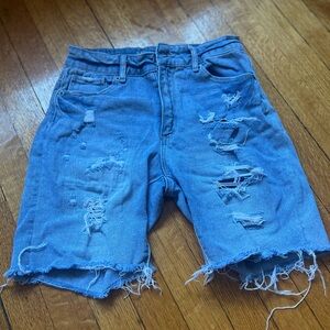 NOBO Mid Rise Denim Shorts in Light Blue
